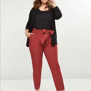 Lane Bryant Allie Taylored crop pants with belt